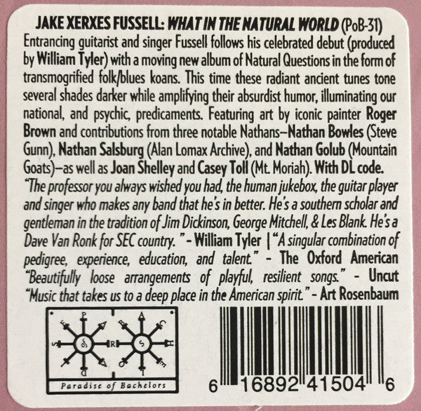Jake Xerxes Fussell : What In The Natural World (LP, Album)
