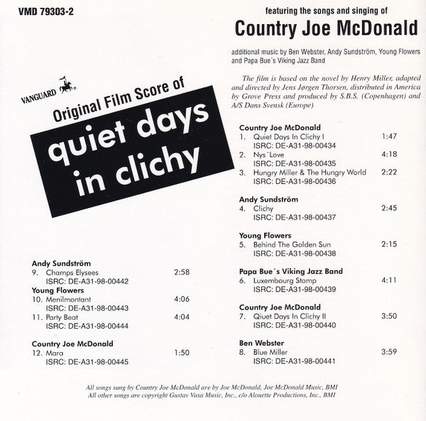 Various : Country Joe Welcomes You To Quiet Days In Clichy (CD, Album, RE, RM)