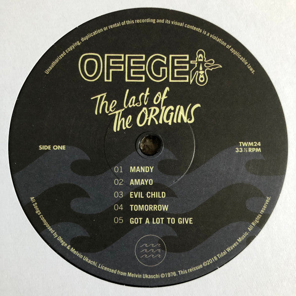 Ofege : The Last Of The Origins (LP, Album, RSD, Ltd, RE)