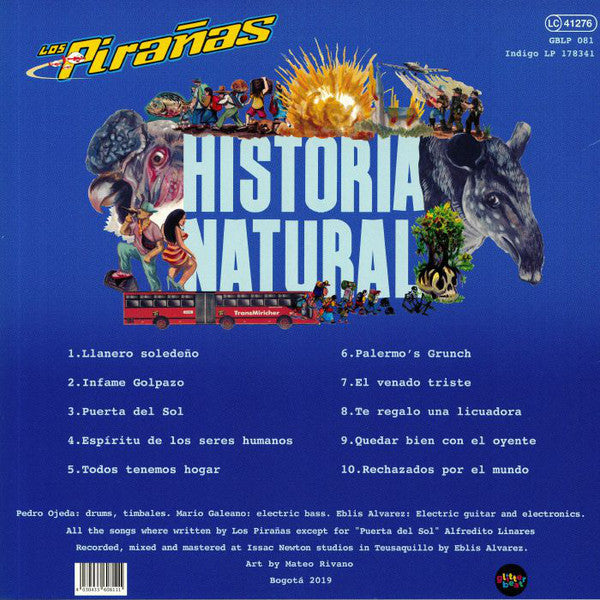 Los Pirañas : Historia Natural (LP, Album)