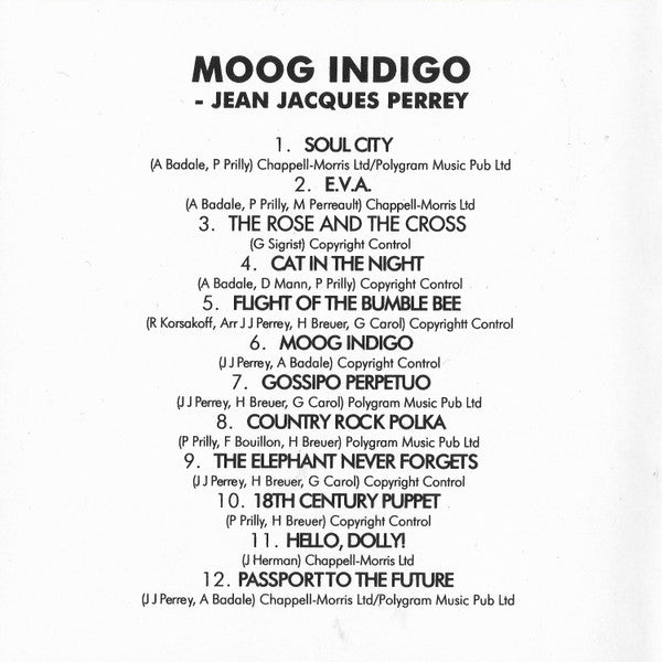 Jean Jacques Perrey* : Moog Indigo (CD, Album, RE, RP)