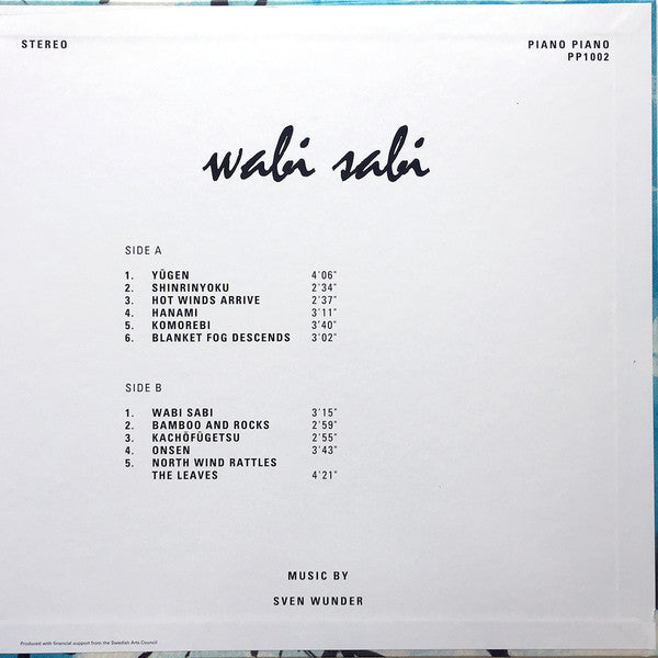 Sven Wunder : Wabi Sabi (LP, Album, RP)