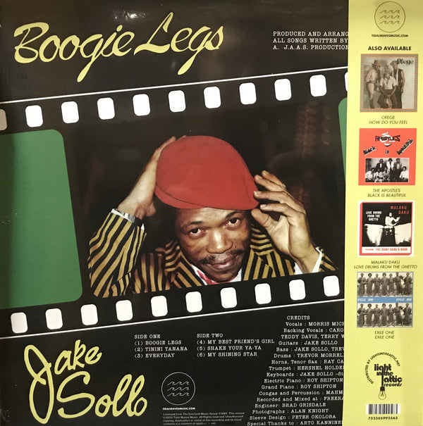 Jake Sollo : Boogie Legs (LP, Album, Ltd, RE, 180)