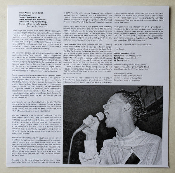 Screamers : Demo Hollywood 1977 (12", Ltd, Red)