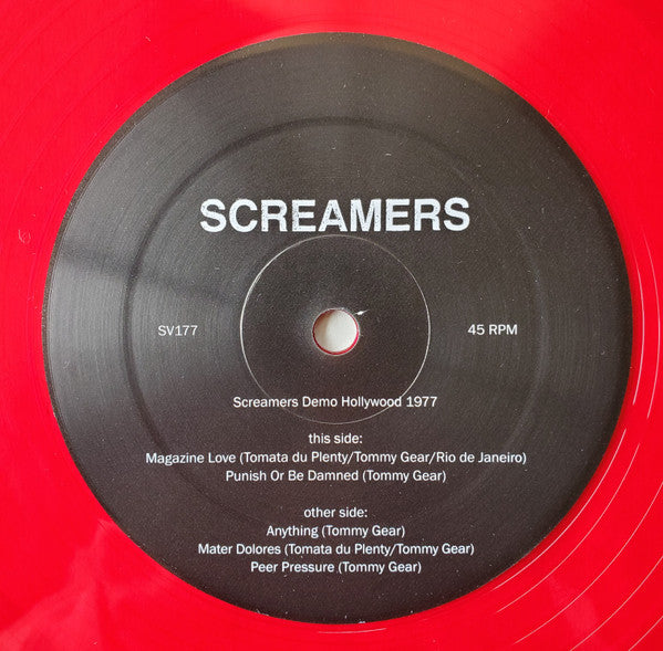 Screamers : Demo Hollywood 1977 (12", Ltd, Red)