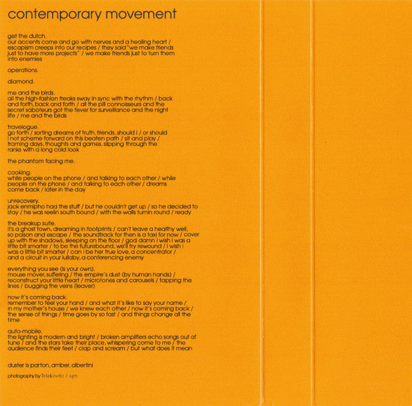 Duster (2) : Contemporary Movement (Cass, Album)