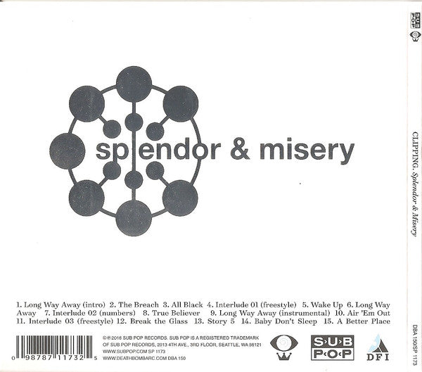 Clipping. : Splendor & Misery (CD, Album)