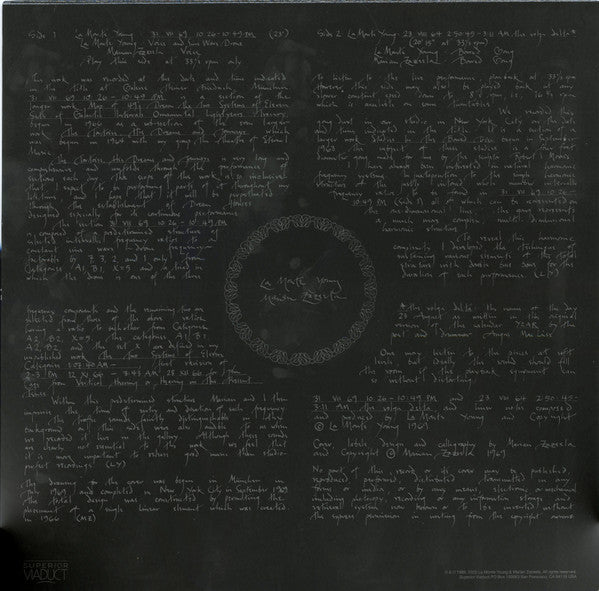 La Monte Young / Marian Zazeela : 31 VII 69 10:26 - 10:49 PM / 23 VIII 64 2:50:45 - 3:11 AM The Volga Delta  (LP, Album, RE)