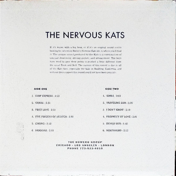 Bailey's Nervous Kats : The Nervous Kats (LP, Album, RE, Whi)