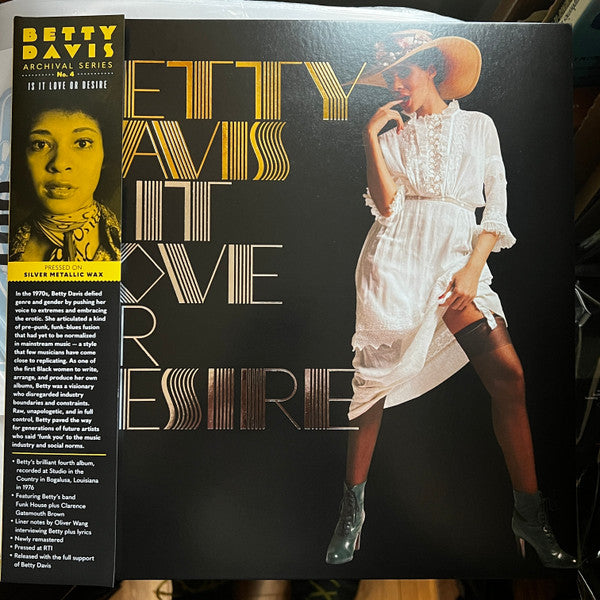 Betty Davis : Is It Love Or Desire (LP, Album, RE, Sil)