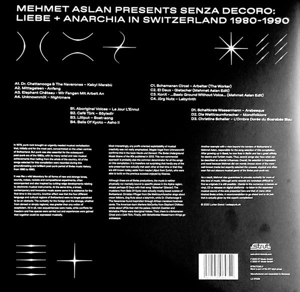 Mehmet Aslan : Senza Decoro (Liebe + Anarchia / Switzerland 1980​-​1990) (2xLP, Comp)