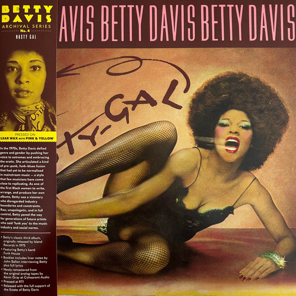 Betty Davis : Nasty Gal (LP, Album, Ltd, RE, RM, Cle)