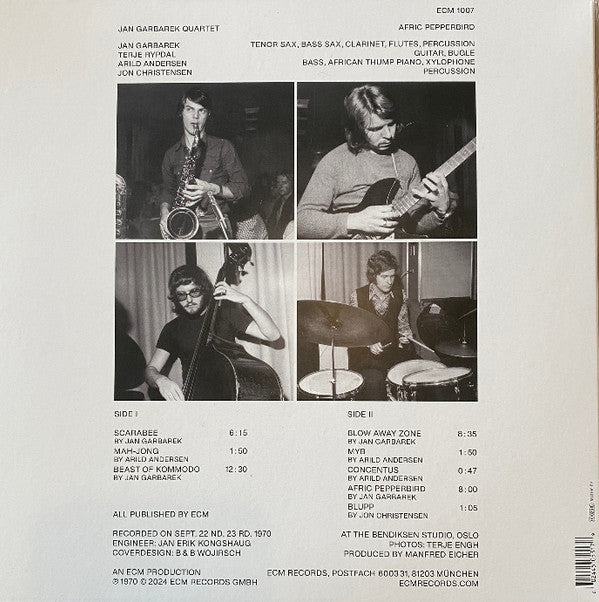 Jan Garbarek Quartet : Afric Pepperbird (LP, Album, RE, Gat)