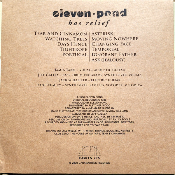 Eleven Pond : Bas Relief (LP, Album, RE, RM, RP)