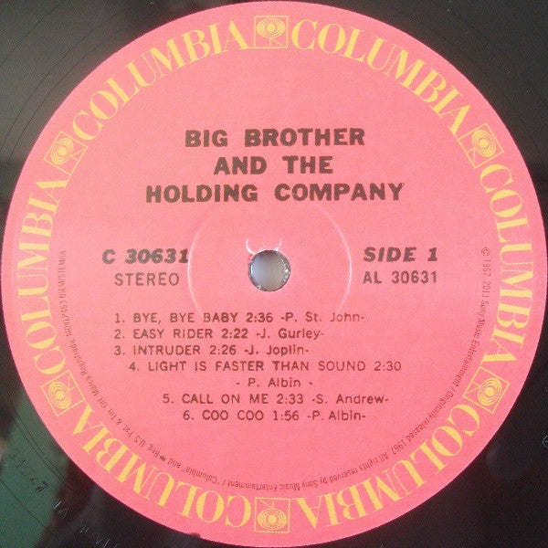 Big Brother & The Holding Company : Big Brother & The Holding Company Featuring Janis Joplin (LP, Album, RE, RM)