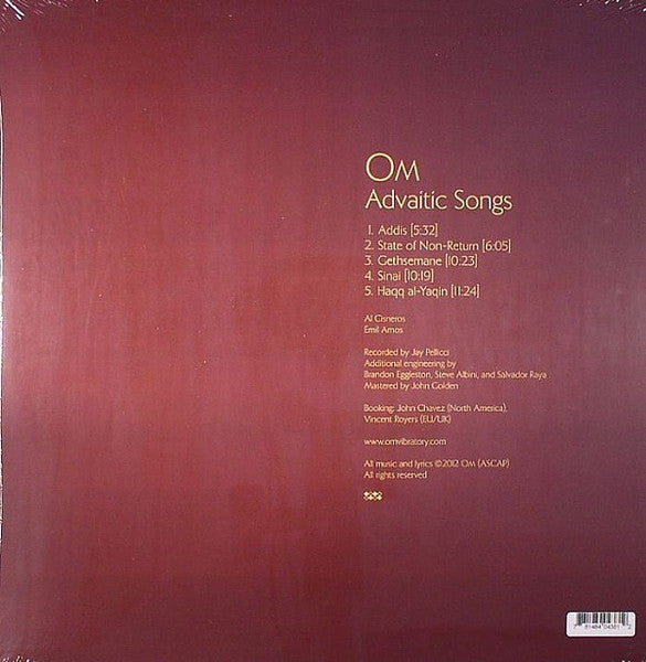 Om (8) : Advaitic Songs (2x12", Album)