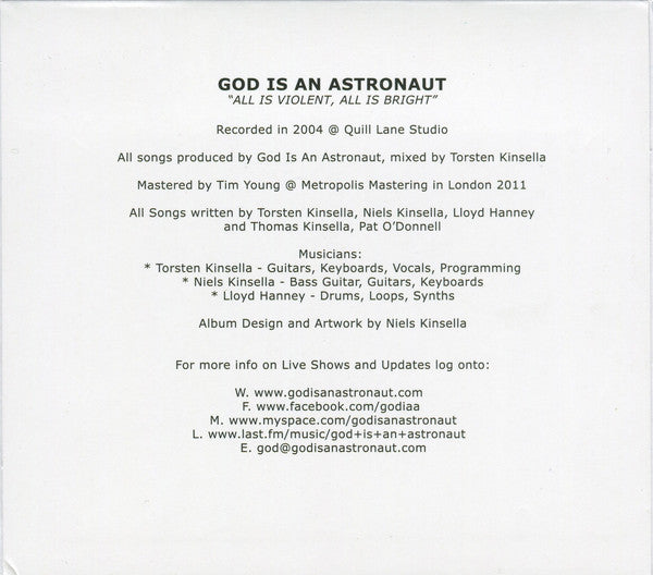 God Is An Astronaut : All Is Violent, All Is Bright (CD, Album, RM, Dig)