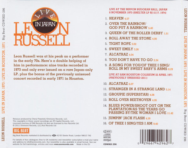 Leon Russell : Live In Japan (CD, Album, RE)