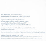 Anonymous (9) : Inside The Shadow (CD, Album, RE)