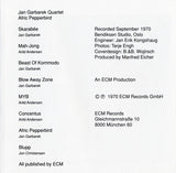 Jan Garbarek Quartet : Afric Pepperbird (CD, Album, RE)