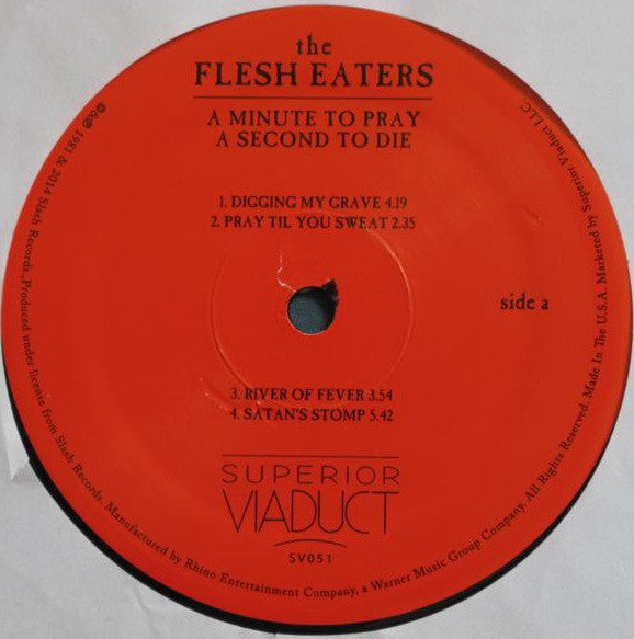 The Flesh Eaters : A Minute To Pray A Second To Die (LP, Album, RE)