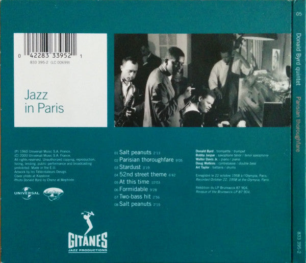 Donald Byrd Quintet : Parisian Thoroughfare (CD, Album, RE, RM)