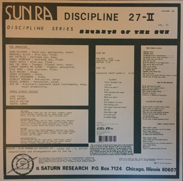 Sun Ra And His Astro Intergalactic Infinity Arkestra* : Discipline 27-II (LP, Album, RSD, RE, RM)