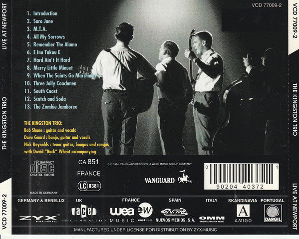Kingston Trio : Live At Newport (CD, Album)