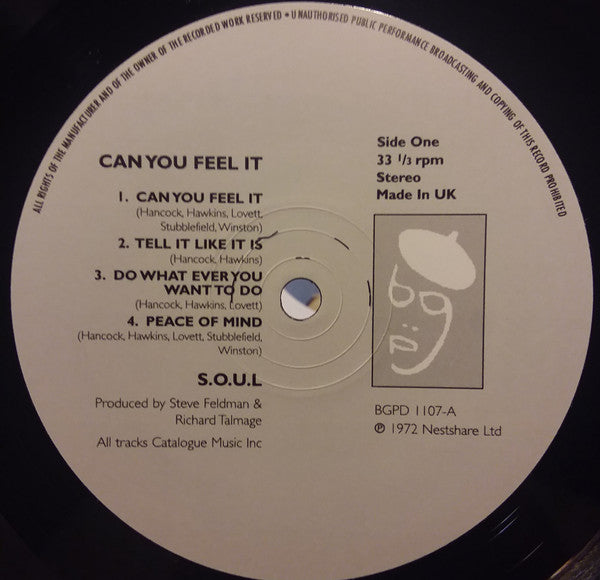 S.O.U.L. : Can You Feel It (LP, Album, RE)