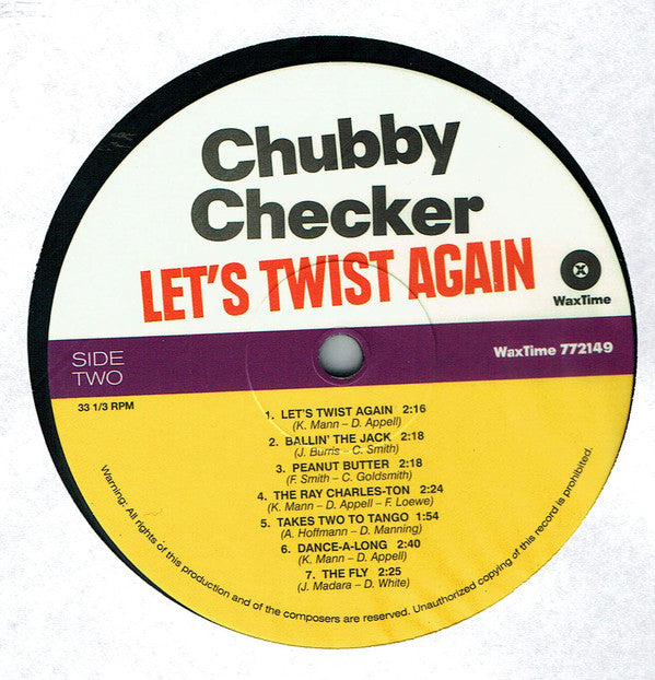 Chubby Checker : Let's Twist Again (LP, Album, Ltd, RE, 180)