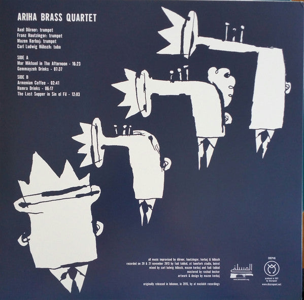 Ariha Brass Quartet – Axel Dörner - Franz Hautzinger - Carl Ludwig Hübsch - Mazen Kerbaj : Ariha Brass Quartet (LP, Album, RE)