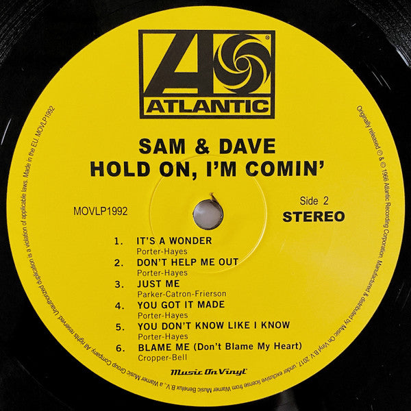 Sam & Dave : Hold On, I'm Comin' (LP, Album, RE, 180)