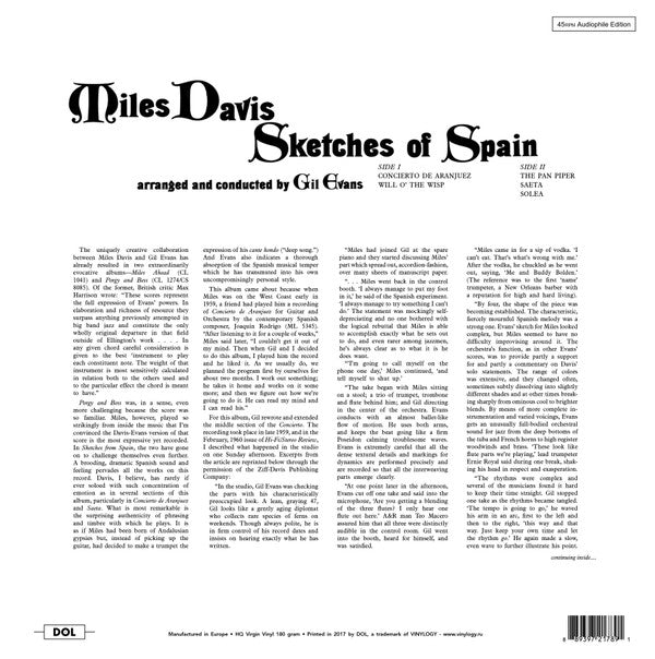 Miles Davis : Sketches Of Spain (LP, Album, RE, 180)