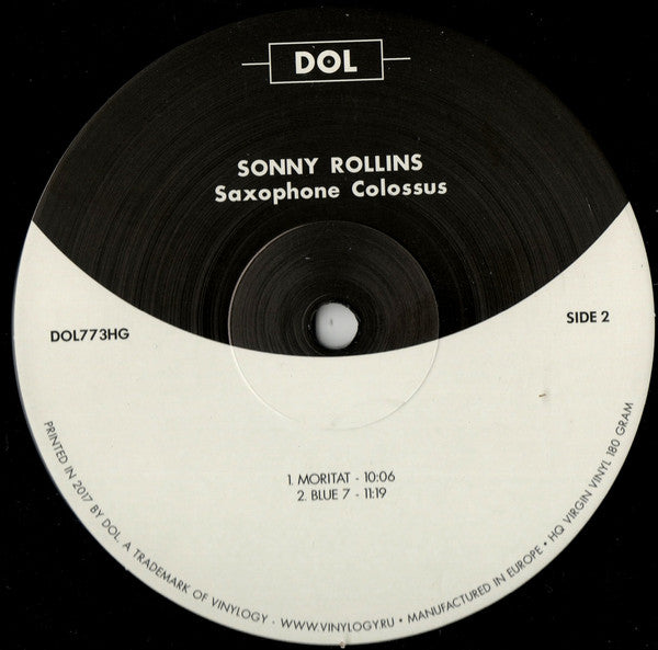 Sonny Rollins : Saxophone Colossus (LP, Album, RE, 180)