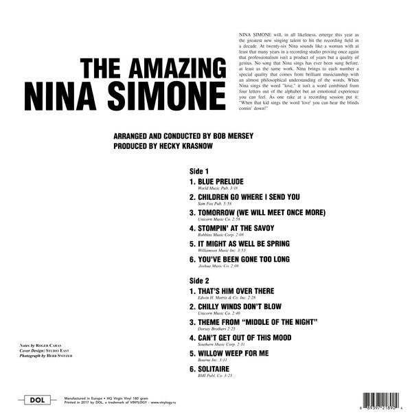Nina Simone : The Amazing Nina Simone (LP, Album, RE, 180)