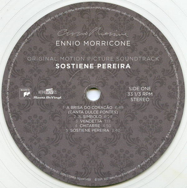 Ennio Morricone : Sostiene Pereira (Original Motion Picture Soundtrack) (LP, Album, Ltd, Num, Tra)