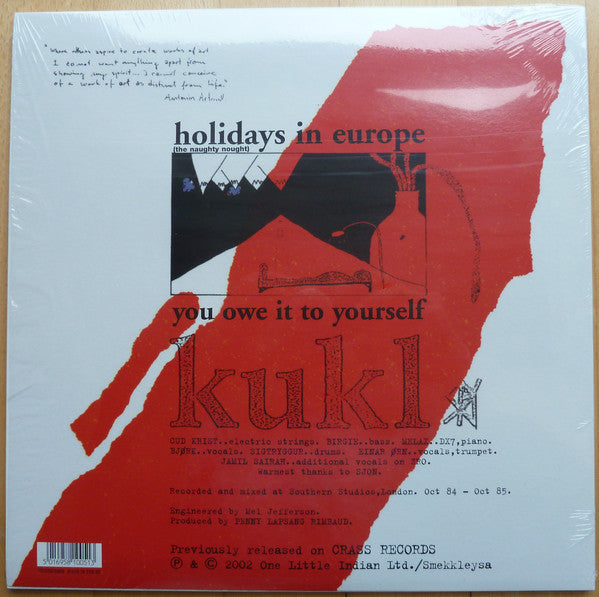 Kukl : Holidays In Europe (The Naughty Nought) (LP, Album, RE, RM, RP, DMM)