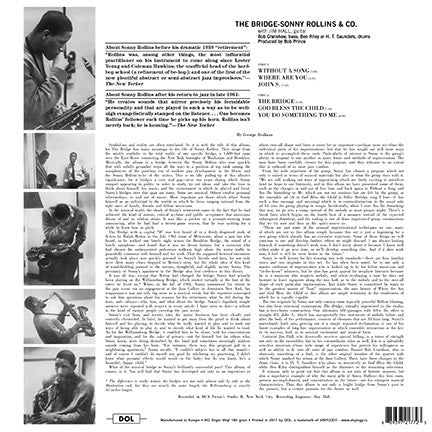 Sonny Rollins : The Bridge (LP, Album, RE, 180)