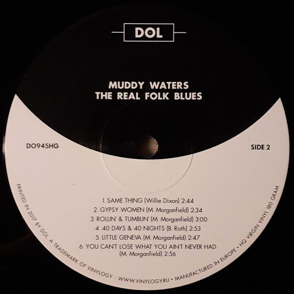 Muddy Waters : The Real Folk Blues (LP, Comp, RE, 180)