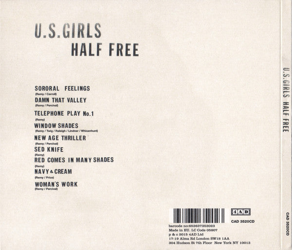 U.S. Girls : Half Free (CD, Album, Dig)