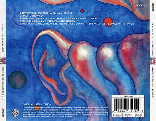 King Crimson : In The Court Of The Crimson King - An Observation By King Crimson (HDCD, Album, RE, RM, Ori)