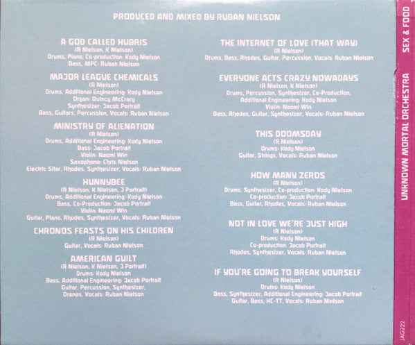 Unknown Mortal Orchestra : Sex & Food (CD, Album)
