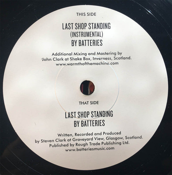 Batteries (2) : Last Shop Standing - The Rise, Fall And Rebirth Of The Independent Record Shop (7", RSD, Single, Ltd)