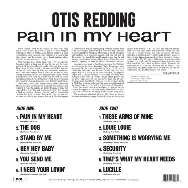 Otis Redding : Pain In My Heart (LP, Album, Mono, RE)