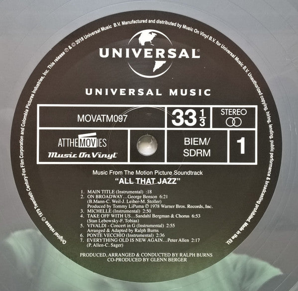Various : All That Jazz (Music From The Original Motion Picture Soundtrack) (LP, Album, Ltd, Num, RE, 180)