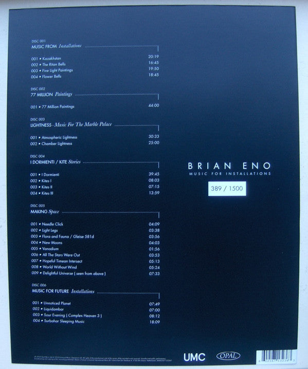Brian Eno : Music For Installations (6xCD, Album + Box, Dlx, Num)