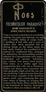 Various : Technicolor Paradise: Rhum Rhapsodies & Other Exotic Delights (3xCD, Comp + Box)