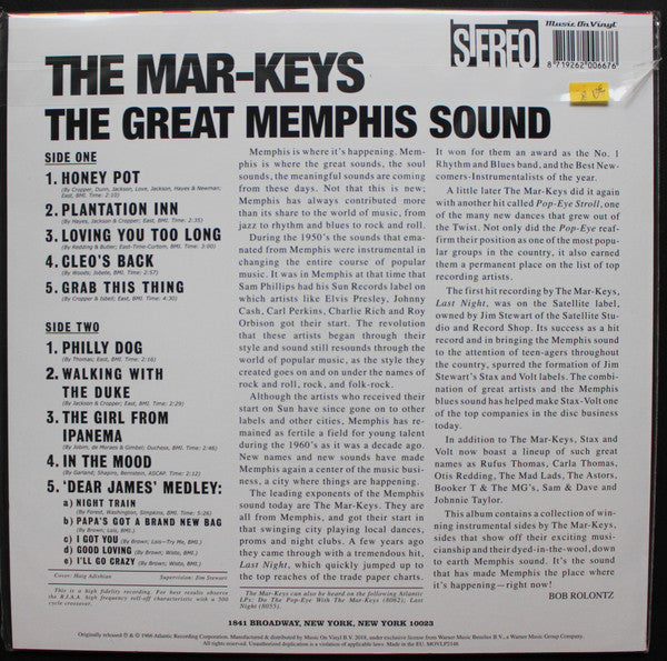 The Mar-Keys : The Great Memphis Sound (LP, Album, RE)