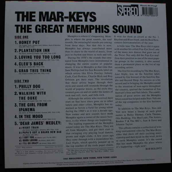 The Mar-Keys : The Great Memphis Sound (LP, Album, RE)