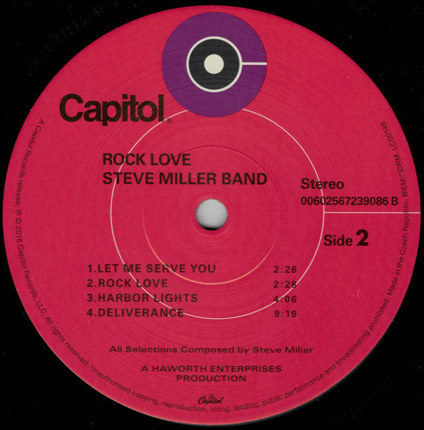 Steve Miller Band : Rock Love (LP, Album, RE, RM, 180)